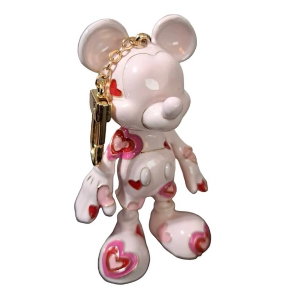 DISNEY BAUBLEBAR Mickey Mouse Bag Enamel Charm HEARTS #78 (Final price $88) - Picture 7 of 13